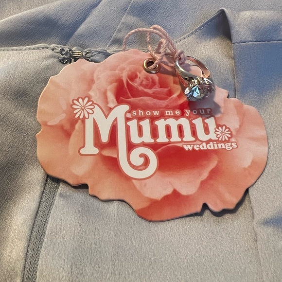 Show Me Your MuMu Rome Twist Gown Lilac Satin Romantic Feminine Flutter Small - Picture 4 of 6